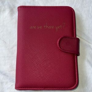 Are We There Yet Passport Holder Fushia Pink